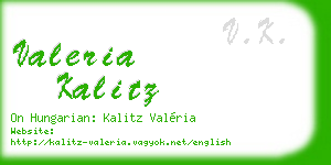 valeria kalitz business card
